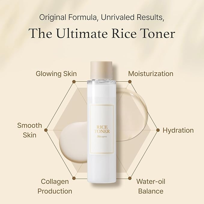 Rice Toner, Milky Toner for glowing Skin, Rice Water Toner