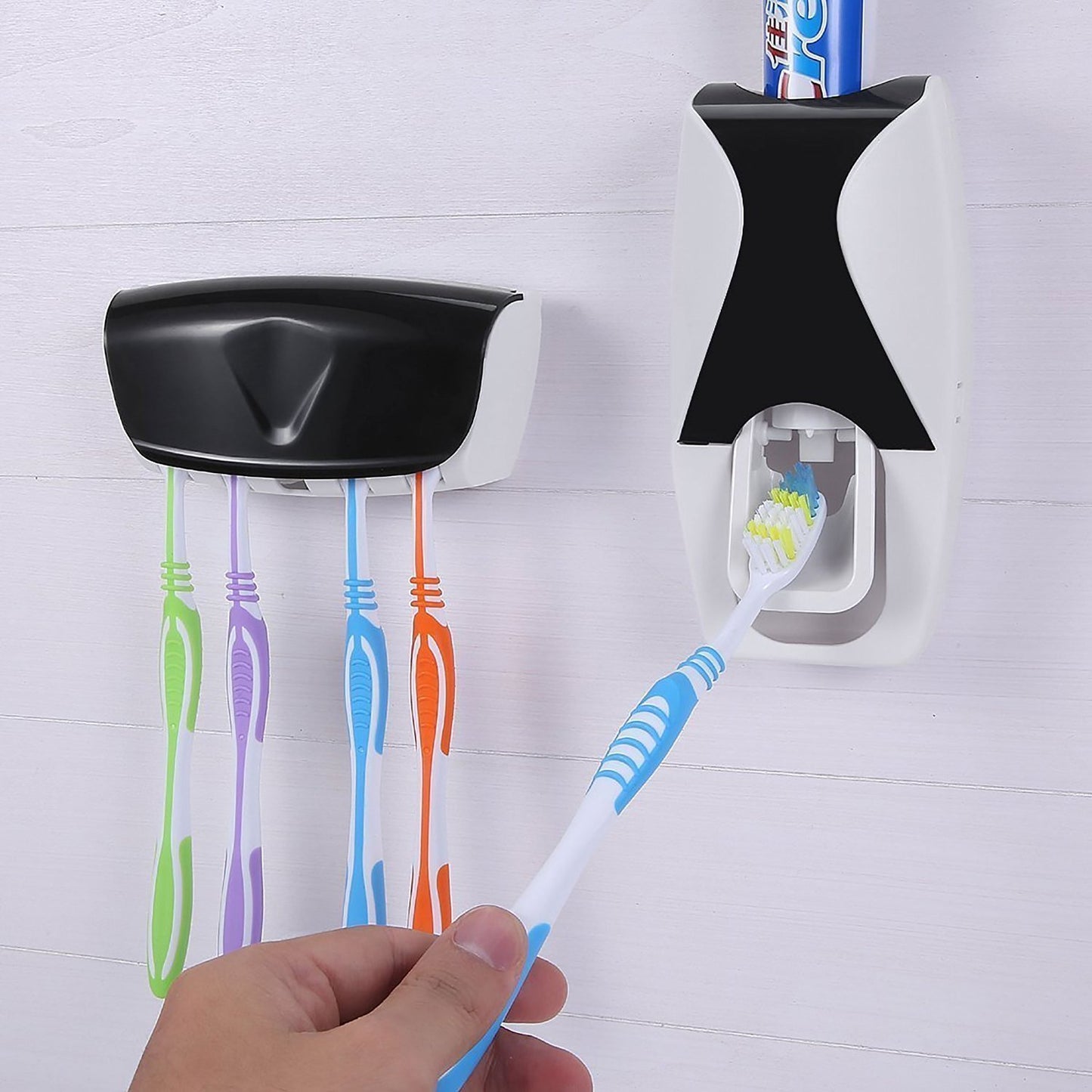 Automatic Toothpaste Dispenser & Tooth Brush Holder with Tooth Brush