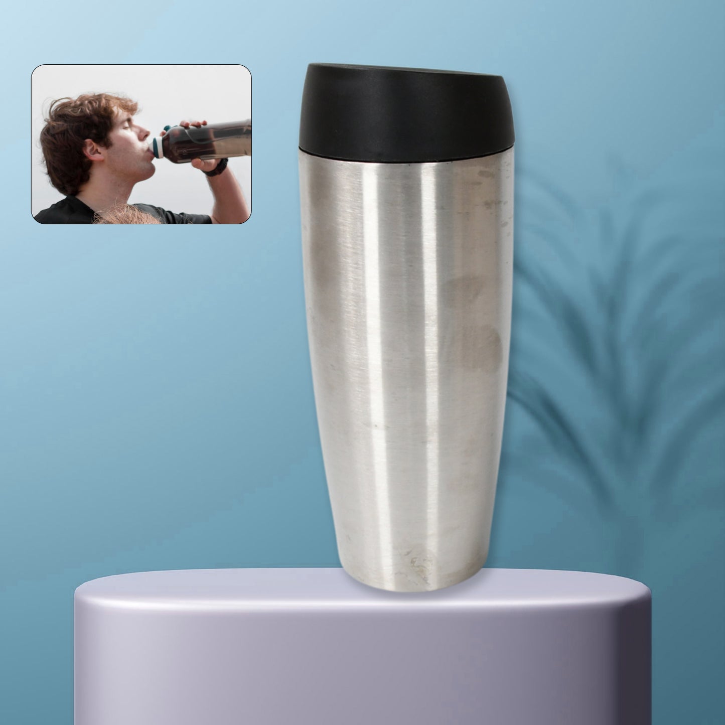 Stainless Steel Vacuum Insulated Coffee Cups Double Walled Travel Mug Car Coffee Mug With Leak Proof Lid Reusable Thermal Cup For Hot Cold Drinks Coffee Tea (850ml Approx)
