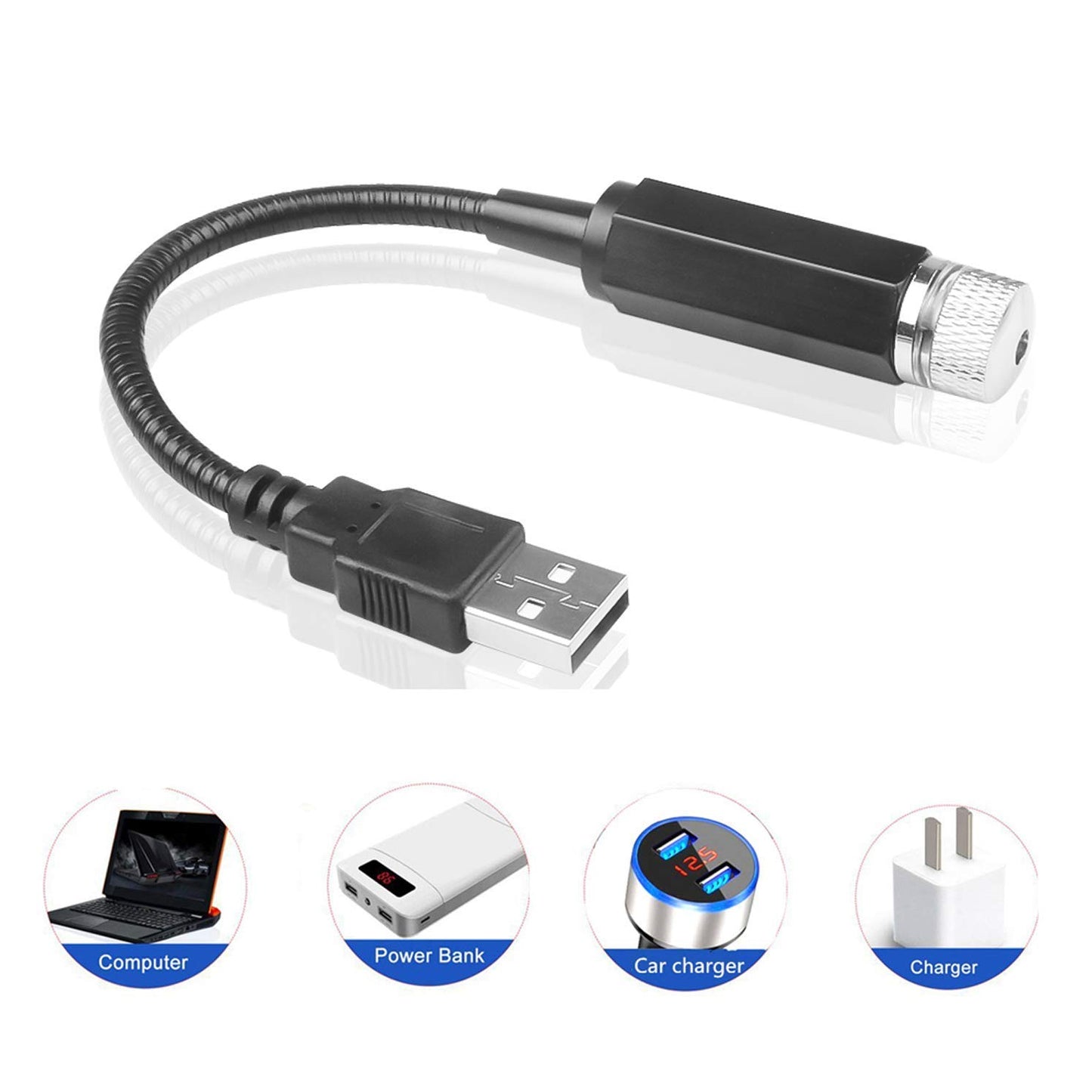 Usb Star Projector Night Light Adjustable Romantic Interior Car Lights For Bedroom Car Ceiling And Party Decoration