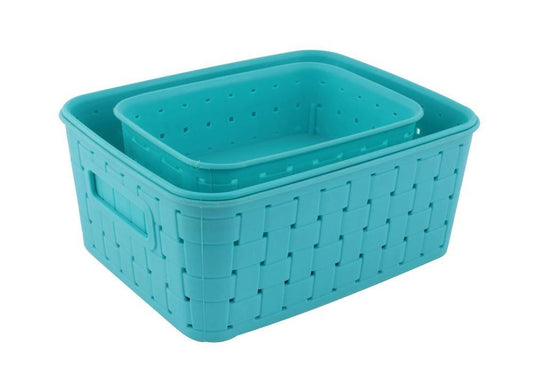 Smart Baskets For Storage(Set Of 3) Sky Blue