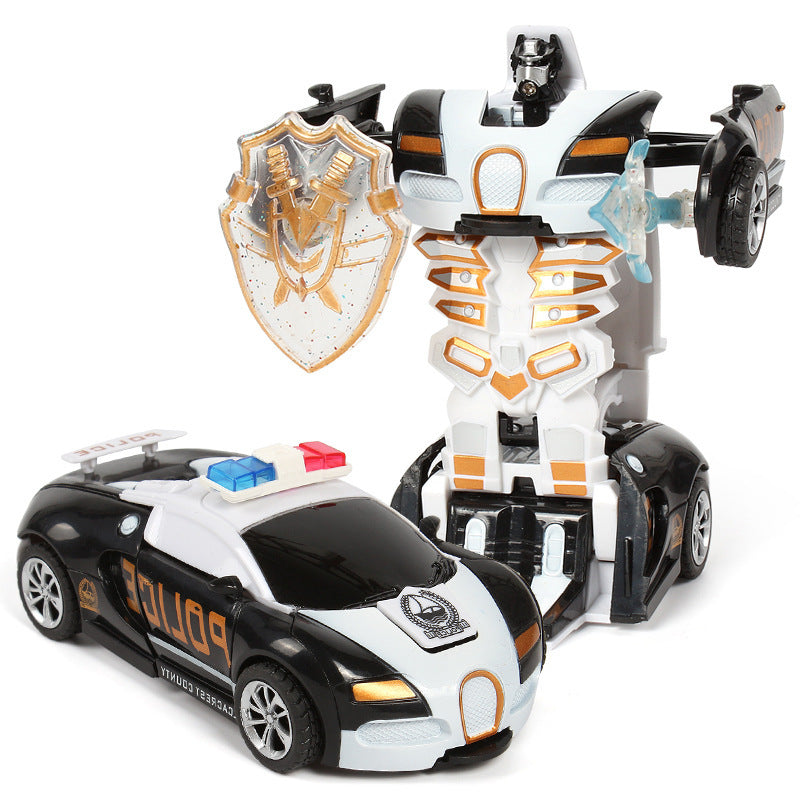 Children's Toy Car Collision Deformation