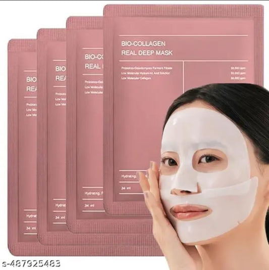 Face Mask, Bio-Collagen Real Deep Mask, Deep Collagen Overnight Mask