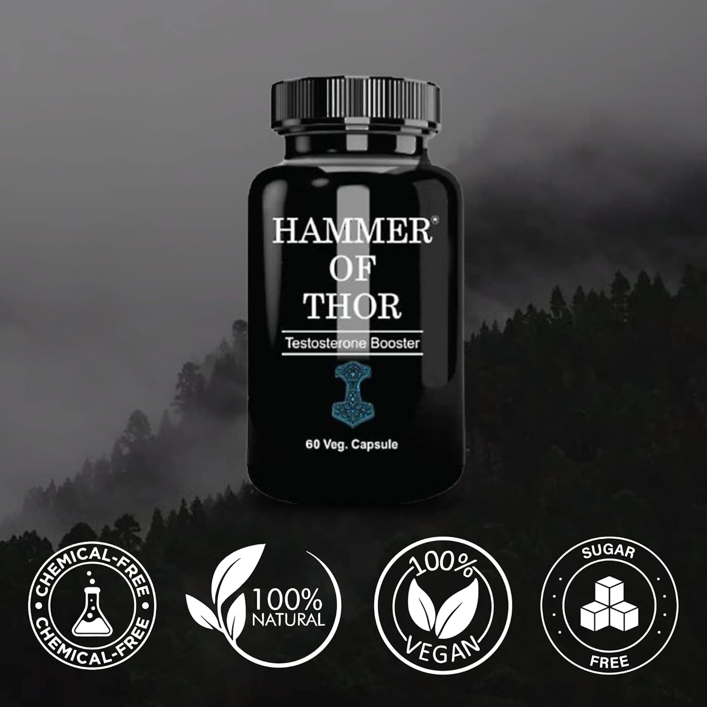 Hammer of Thor Immunty Capsule Herbal Supplement 100% Pure Natural Herbs Extract Only for Men 60 Capsule
