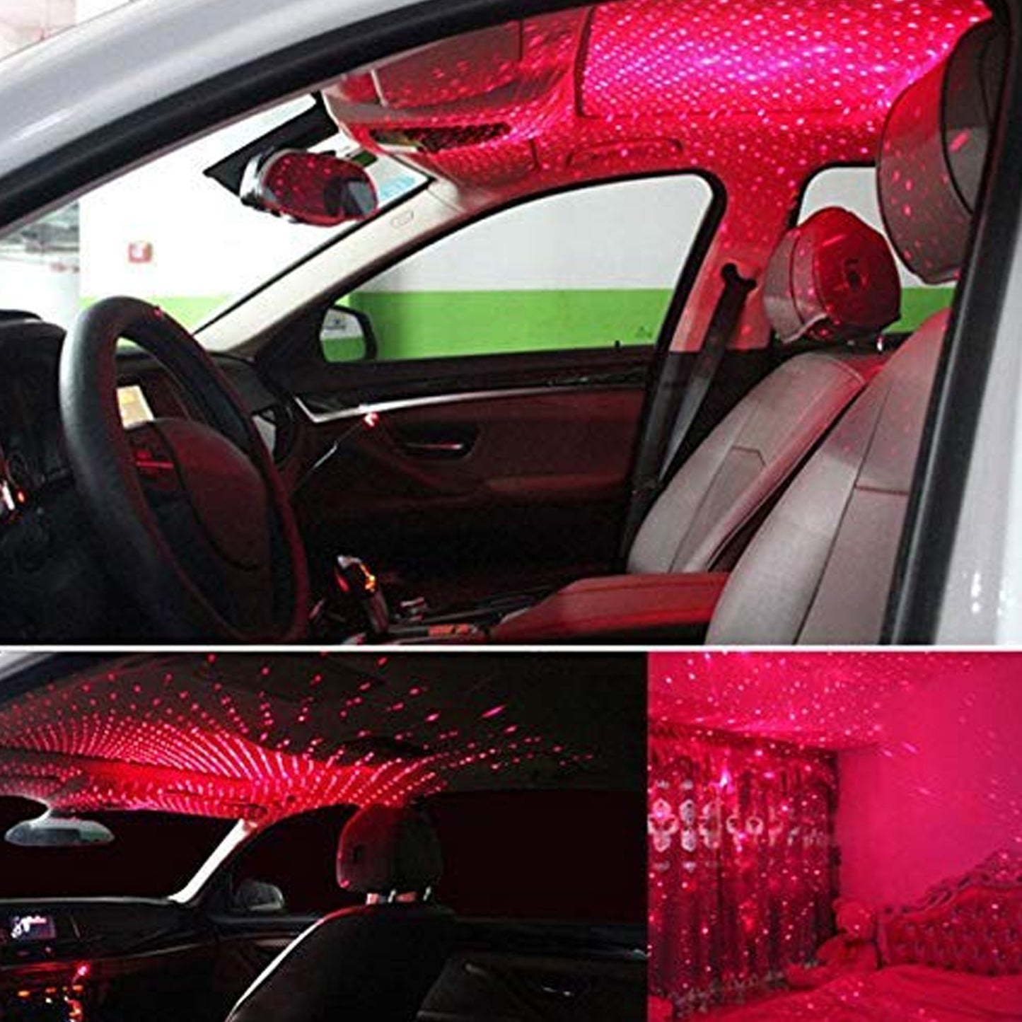 Usb Star Projector Night Light Adjustable Romantic Interior Car Lights For Bedroom Car Ceiling And Party Decoration