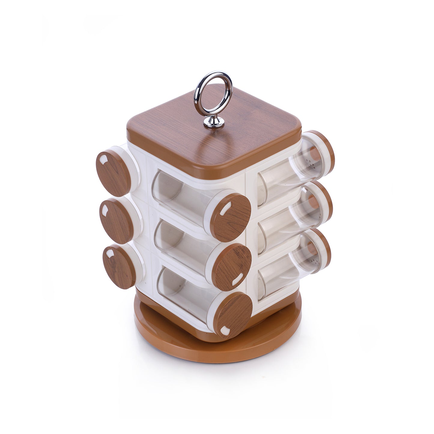 12-jar Revolving Spice Rack Masala Box