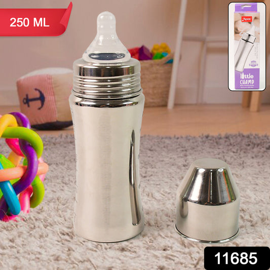 Apex Stainless Steel Little Champ Baby Feeding Bottle  (250 Ml)