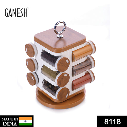 12-jar Revolving Spice Rack Masala Box